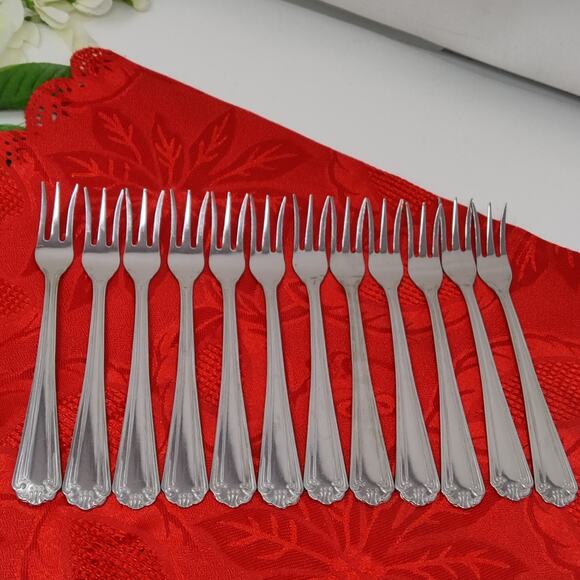 12X Royal Household Stainless 18-0 - Cocktail Seafood Shrimp Forks - Picture 2 of 14